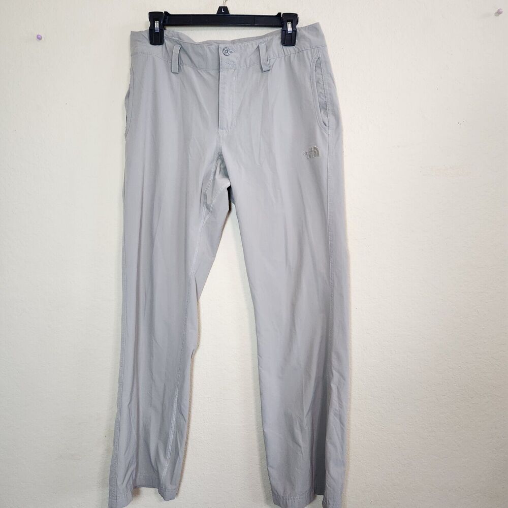 The North Face Pants Womens 10 beige Straight Nylon Hiking camping office travel
